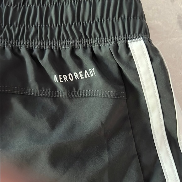 Adidas Black Athletic Training Shorts with Signature Stripes - Picture 3 of 5